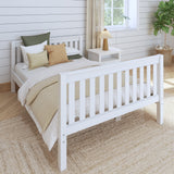 2040 XL WS : Kids Beds Full XL Basic Bed - Medium, Slat, White