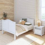 2060 WC : Kids Beds Full Basic Bed - High, Curve, White