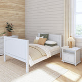 2060 WP : Kids Beds Full Basic Bed - High, Panel, White
