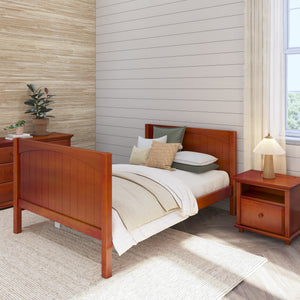 2060 XL NS : Kids Beds Full XL Basic Bed - High, Slat, Natural