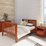 2060 XL CS : Kids Beds Full XL Basic Bed - High, Slat, Chestnut