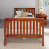 2060 XL CS : Kids Beds Full XL Basic Bed - High, Slat, Chestnut