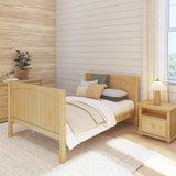 2060 XL NP : Kids Beds Full XL Basic Bed - High, Panel, Natural