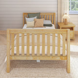 2060 XL NS : Kids Beds Full XL Basic Bed - High, Slat, Natural