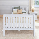 2060 XL WS : Kids Beds Full XL Basic Bed - High, Slat, White