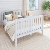 2060 XL WS : Kids Beds Full XL Basic Bed - High, Slat, White