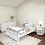 2075 XL W : Kids Beds Full XL Platform Bed, Panel, White