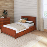2160 XL TR CP : Starter Bed Full XL Traditional Bed with Trundle, Panel, Chestnut