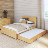 2160 XL TR NP : Starter Bed Full XL Traditional Bed with Trundle, Panel, Natural