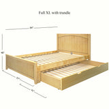 2160 XL TR NP : Starter Bed Full XL Traditional Bed with Trundle, Panel, Natural