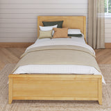 2160 XL TR NP : Starter Bed Full XL Traditional Bed with Trundle, Panel, Natural