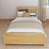 2160 XL TR NS : Starter Bed Full XL Traditional Bed with Trundle, Slat, Natural
