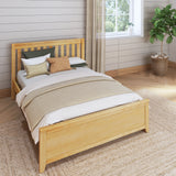 2160 XL TR NS : Starter Bed Full XL Traditional Bed with Trundle, Slat, Natural