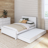 2160 XL TR WP : Starter Bed Full XL Traditional Bed with Trundle, Panel, White