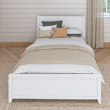 2160 XL TR WP : Starter Bed Full XL Traditional Bed with Trundle, Panel, White
