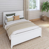 2160 XL TR WP : Starter Bed Full XL Traditional Bed with Trundle, Panel, White