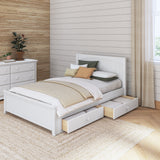 2160 XL UU WP : Starter Bed Full XL Traditional Bed with Underbed Dresser, Panel, White