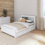 2160 XL UU WS : Kids Beds Full XL Traditional Bed with Underbed Dresser, Slat, White