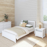 2160 XL WS : Kids Beds Full XL Traditional Bed, Slat, White