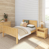 2180 NP : Kids Beds Full Traditional Bed with Low Bed End, Panel, Natural