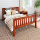 2180 XL CS : Kids Beds Full XL Traditional Bed with Low Bed End, Slat, Chestnut