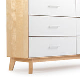 220006-102 : Dresser Duo 6 Drawer Dresser, White/Birch