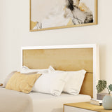 220211-102 : Single Beds Full-Size Bed, White/Birch