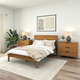 220312-007 : Single Beds Haven Queen Bed, Pecan