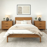 220312-007 : Single Beds Haven Queen Bed, Pecan