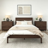 220312-008 : Single Beds Haven Queen Bed, Walnut