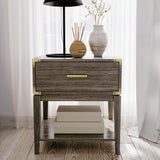 221001-151 : Furniture Contempo Nightstand with 1 Drawer, Clay
