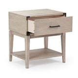 221001-199 : Furniture Contempo Nightstand with 1 Drawer, Seashell Wirebrush