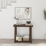 230142-008 : Console Table Classic Console Table with Shelf - 36 inches, Walnut