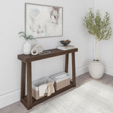 230143-008 : Console Table Classic Console Table with Shelf - 46 inches, Walnut