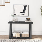 230143-170 : Furniture Classic Console Table with Shelf - 46 inches, Black