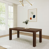 230210-198 : Dining Modern Solid Wood Dining Table, Walnut Wirebrush