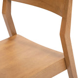 230230-007 : Dining Chair Solid Wood Dining Chair Single, Pecan