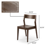 230230-008 : Dining Chair Solid Wood Dining Chair Single, Walnut