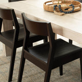230230-170 : Dining Chair Solid Wood Dining Chair Single, Black