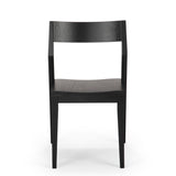 230230-170 : Dining Chair Solid Wood Dining Chair Single, Black