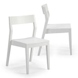 235230-002 : Dining Solid Wood Dining Chair 2 Pack, White