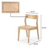 235230-010 : Dining Chair Solid Wood Dining Chair 2 Pack, Blonde