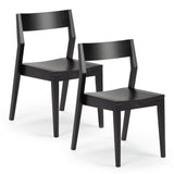 235230-170 : Dining Solid Wood Dining Chair 2 Pack, Black