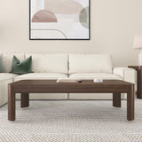 2400508001-008 : Coffee Table Modern Rounded Rectangular Coffee Table (54in x 24in / 1370mm x 610mm), Walnut