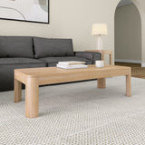 2400508001-010 : Coffee Table Modern Rounded Rectangular Coffee Table (54in x 24in / 1370mm x 610mm), Blonde