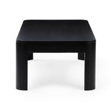 2400508001-170 : Coffee Table Modern Rounded Rectangular Coffee Table (54in x 24in / 1370mm x 610mm), Black