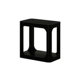 2400524000-170 : Side Table Modern Rounded Rectangular Side Table with Shelf (25in x 15in / 630mm x 375mm), Black