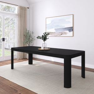 2430303000-008 : Dining Table Modern Rounded Dining Table (94in x 40in), Walnut