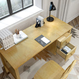 2454-001 : Furniture Large 2 Drawer Desk, Natural