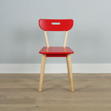 2511-111 : Furniture Chair, Red/Natural